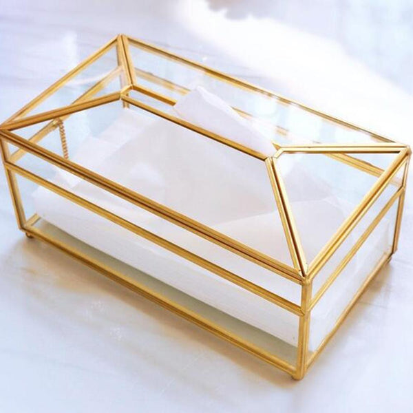 European Style Glass Tissue Box