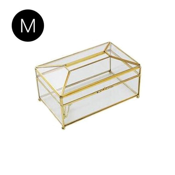 European Style Glass Tissue Box