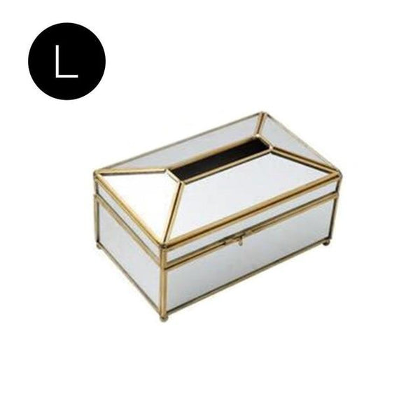 European Style Glass Tissue Box