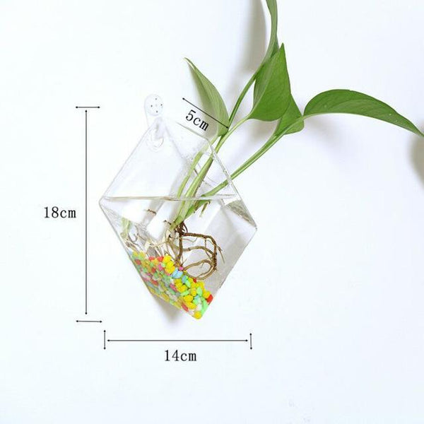 New Transparent Glass Wall Vase