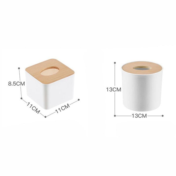 Shape Wooden Plastic Tissue Box