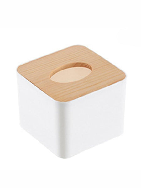 Shape Wooden Plastic Tissue Box