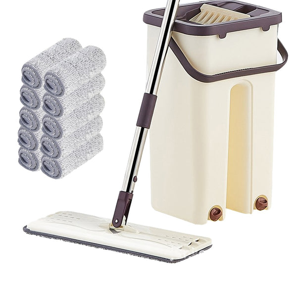 Hand-Free Wringing Floor Cleaning Mop