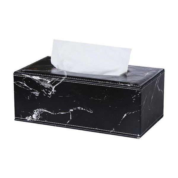 Pattern Rectangular Leather Tissue Box